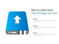 Removable hard disk storage device