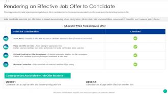 Rendering An Effective Job Offer To Candidate Enhancing New Recruit Enrollment