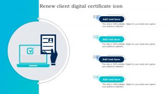 Renew Client Digital Certificate Icon