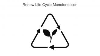 Renew Life Cycle Monotone Icon In Powerpoint Pptx Png And Editable Eps Format