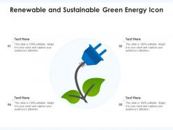 Renewable and sustainable green energy icon