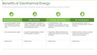 Renewable energy benefits of geothermal energy ppt topics