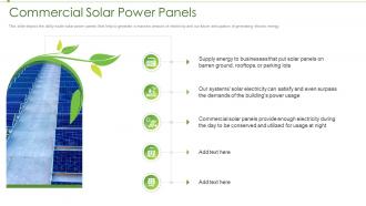 Renewable energy commercial solar power panels ppt designs Renewable energy commercial solar power panels ppt designs