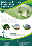 Renewable energy consulting firms two page brochure template