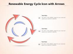 Renewable energy cycle icon with arrows