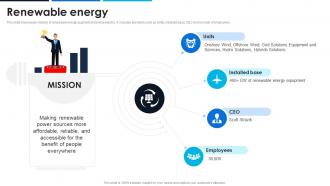 Renewable Energy General Electric Company Profile CP SS