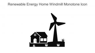 Renewable Energy Home Windmill Monotone Icon In Powerpoint Pptx Png And Editable Eps Format