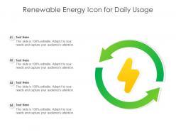 Renewable Energy Icon For Daily Usage