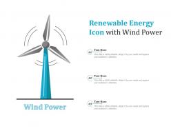 Renewable energy icon with wind power
