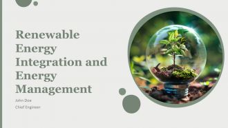 Renewable Energy Integration And Energy Management PPT Summary AT