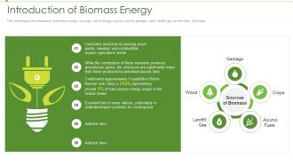 Renewable energy introduction of biomass energy ppt template