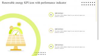 Renewable Energy KPI Icon With Performance Indicator