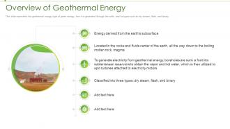 Renewable energy overview of geothermal energy ppt information