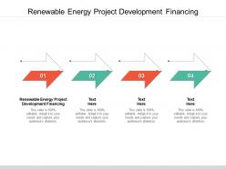 Renewable energy project development financing ppt powerpoint presentation show cpb