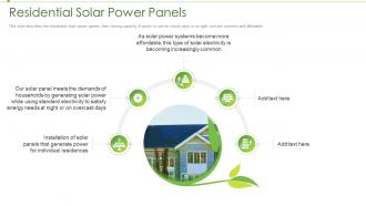 Renewable energy residential solar power panels ppt clipart
