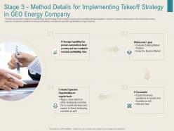 Renewable energy sector stage 3 method details for implementing takeoff strategy in geo energy company ppt tips