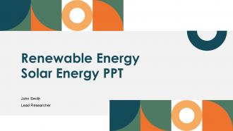 Renewable Energy Solar Energy PPT Template ACP