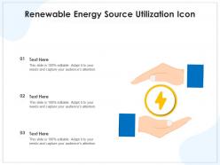 Renewable energy source utilization icon