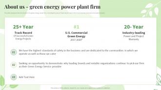 Renewable Energy Sources About Us Green Energy Power Plant Firm