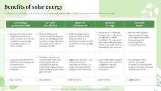 Renewable Energy Sources Benefits Of Solar Energy Ppt Powerpoint Presentation File Outfit