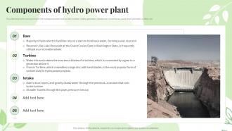 Renewable Energy Sources Components Of Hydro Power Plant Ppt Powerpoint Presentation File Topics