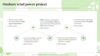 Renewable Energy Sources Onshore Wind Power Project Ppt Powerpoint Presentation Icon Elements