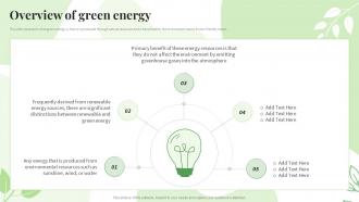 Renewable Energy Sources Overview Of Green Energy Ppt Powerpoint Presentation Icon Master Slide