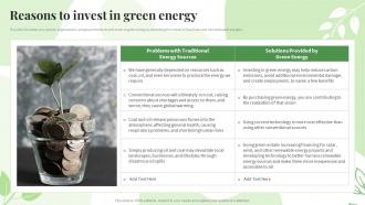 Renewable Energy Sources Reasons To Invest In Green Energy Ppt Powerpoint Presentation Skills