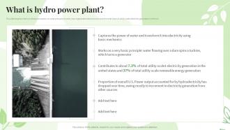 Renewable Energy Sources What Is Hydro Power Plant Ppt Powerpoint Presentation Clipart