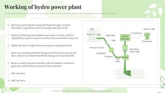 Renewable Energy Sources Working Of Hydro Power Plant Ppt Powerpoint Presentation Infographics