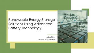 Renewable Energy Storage Solutions Using Advanced Battery Technology PPT Structure AT