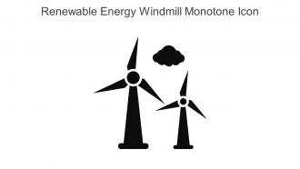 Renewable Energy Windmill Monotone Icon In Powerpoint Pptx Png And Editable Eps Format
