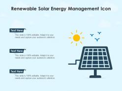 Renewable solar energy management icon