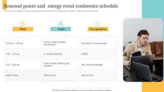 Renewal Power And Energy Event Conference Schedule