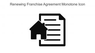Renewing Franchise Agreement Monotone Icon In Powerpoint Pptx Png And Editable Eps Format