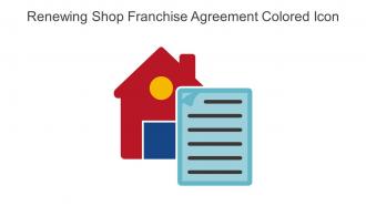 Renewing Shop Franchise Agreement Colored Icon In Powerpoint Pptx Png And Editable Eps Format