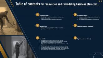 Renovation And Remodeling Business Plan Powerpoint Presentation Slides Idea Captivating
