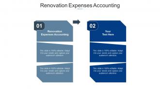 Renovation expenses accounting ppt powerpoint presentation summary slides cpb