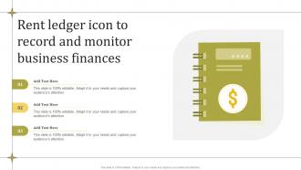 Rent Ledger Icon To Record And Monitor Business Finances
