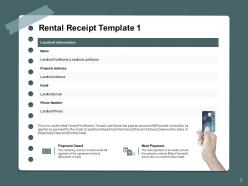 Rent Receipt Form Powerpoint Presentation Slides
