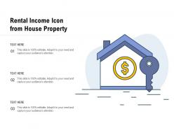 Rental income icon from house property