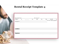 Rental receipt landlord ppt powerpoint presentation icon mockup