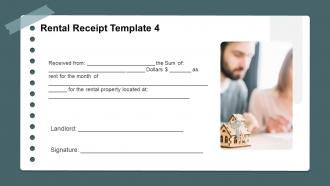Rental receipt template 4 ppt styles professional