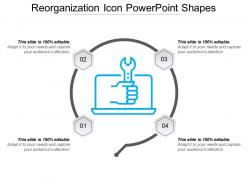 Reorganization icon powerpoint shapes