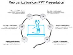Reorganization icon ppt presentation