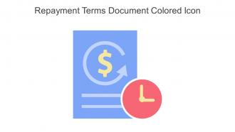 Repayment Terms Document Colored Icon In Powerpoint Pptx Png And Editable Eps Format