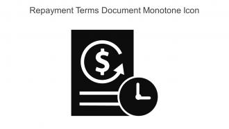 Repayment Terms Document Monotone Icon In Powerpoint Pptx Png And Editable Eps Format