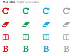 Repeat eraser bold columns ppt icons graphics