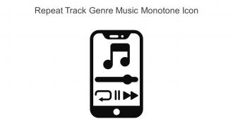 Repeat Track Genre Music Monotone Icon In Powerpoint Pptx Png And Editable Eps Format