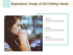 Repentance image of girl folding hands